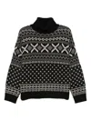 Semicouture Geometric Patterned Sweater In Multi