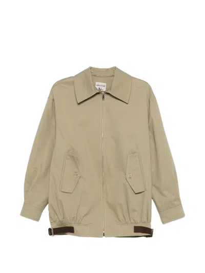 Semicouture Nives Cotton Bomber Jacket In Green