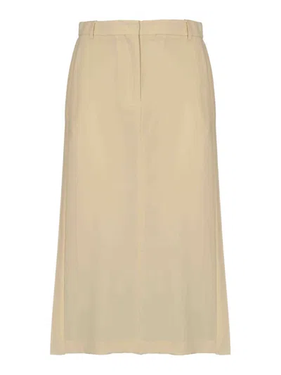 Semicouture Noelle Skirt In Cool Wool In Neutral