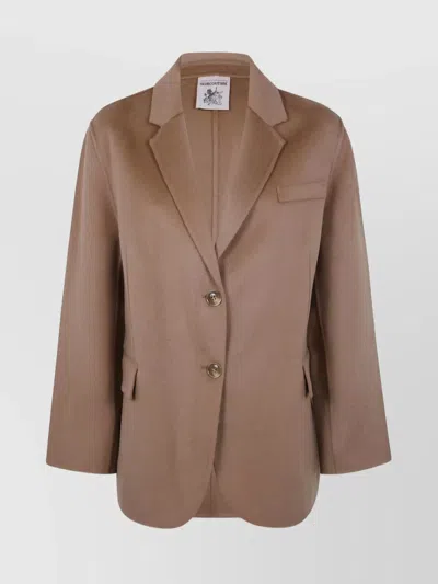 SEMICOUTURE NOTCHED LAPEL SINGLE BREASTED FLAP POCKET JACKET