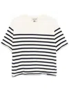 Semicouture Semi Couture Relaxed Fit Striped Natural Sweater In White