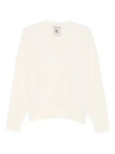 Semicouture Ombeline V-neck Sweater In Neutral