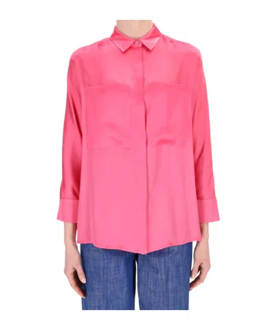 Semicouture Oversized Pocket Shirt In Pink
