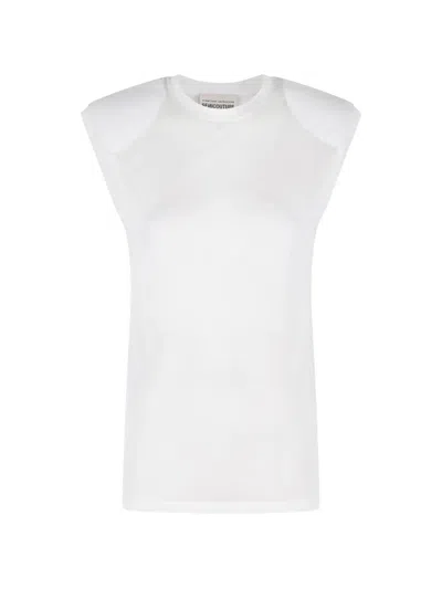Semicouture Padded T-shirt In White