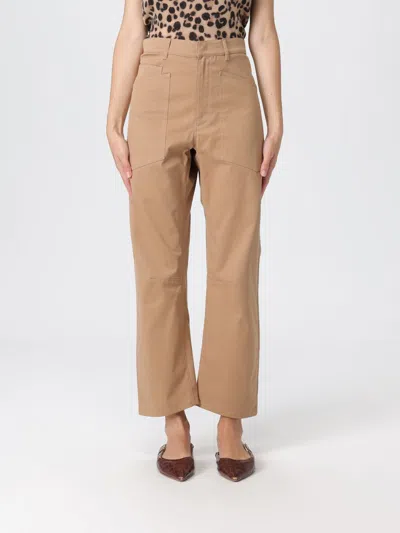 Semicouture Pants  Woman Color Beige In Brown
