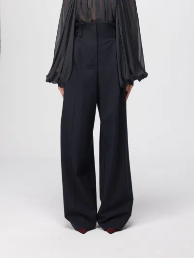 Semicouture Pants  Woman Color Blue In Black