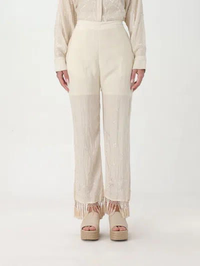 Semicouture Trousers  Woman In Cream