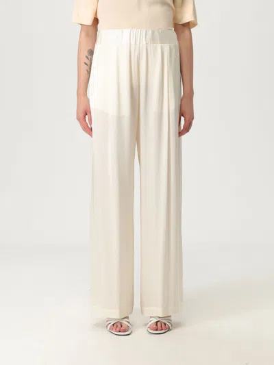 Semicouture Pants  Woman Color Natural In White