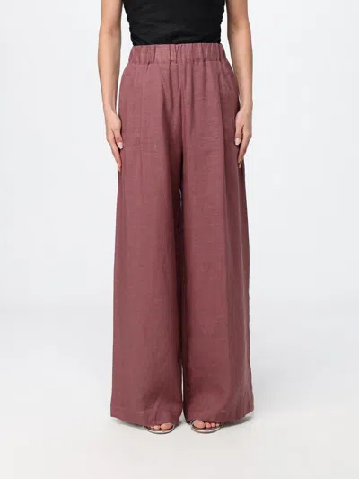 Semicouture Pants Woman In Burgundy
