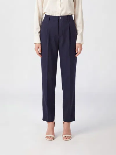 Semicouture Pants Woman Color Black In Blue