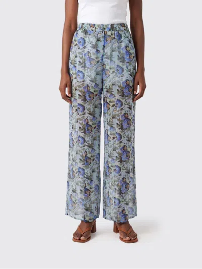 Semicouture Pants Woman In Blue