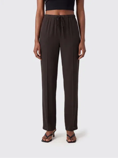 Semicouture Pants Woman In Brown
