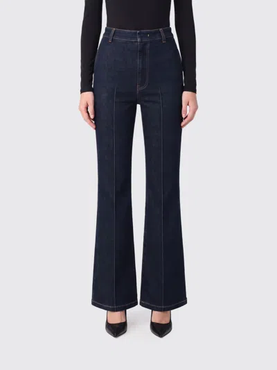 Semicouture Pants Woman Color Grey In Blue