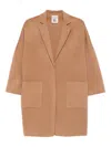 Semicouture Patch-pockets Coat In Neutral