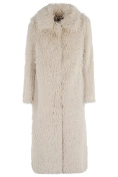 Semicouture Semi Couture Ariana Fur Coat In Neutral