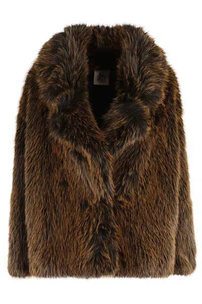 Semicouture Semi Couture Carol Fur Coat In Brown
