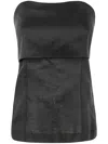 Semicouture Structured Strapless Fit Top In Black