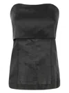 Semicouture Structured Strapless Fit Top In Black