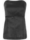 Semicouture Structured Strapless Fit Top In Black