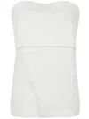 Semicouture Pepita Top In Silky White
