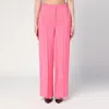 Semicouture Marlee Viscose Partial Lined Trousers In Pink