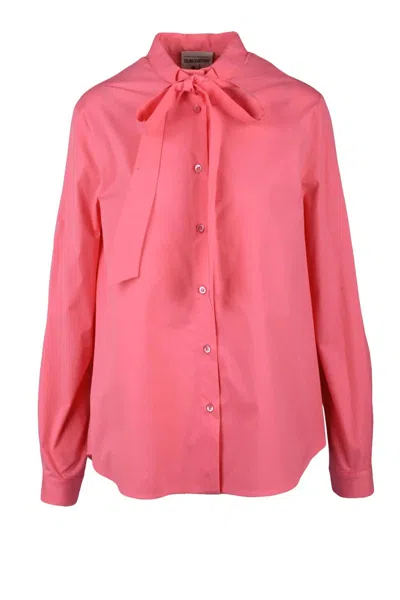 Semicouture Pink Cotton Elastane Shirt