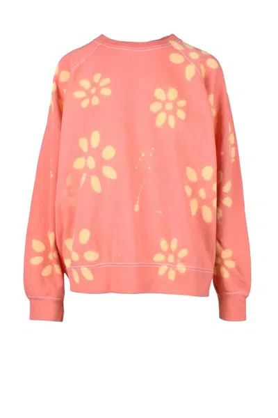 Semicouture Pink Floral Cotton Sweatshirt