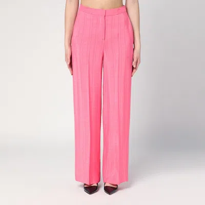 Semicouture Stevie Tailored Cropped Trousers In Pink