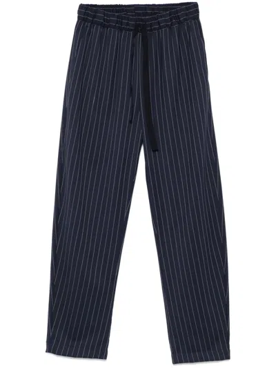 Semicouture Pinstripe Trousers In Blau