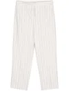 Semicouture Cropped-hose Mit Nadelstreifen In Nude