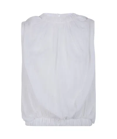 Semicouture Pleated Blouse In White