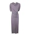 Semicouture Draped Neckline Midi Length Dress