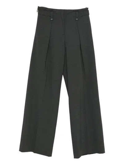 Semicouture Pleated Trousers In Gray