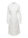 SEMICOUTURE WHITE POPLIN SHIRT DRESS IN COTTON WOMAN