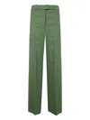 Semicouture Tailored Trousers With Pleats And Pockets In Green