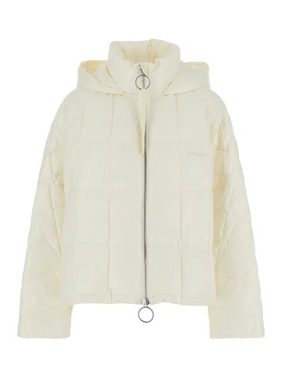 Semicouture Puffer Cropped Coat In White