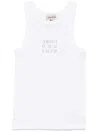 Shop Semicouture Rachel White Ribbed T-shirt With Logo