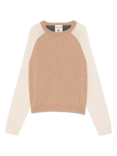 Semicouture Raglan-sleeve Sweater In Brown