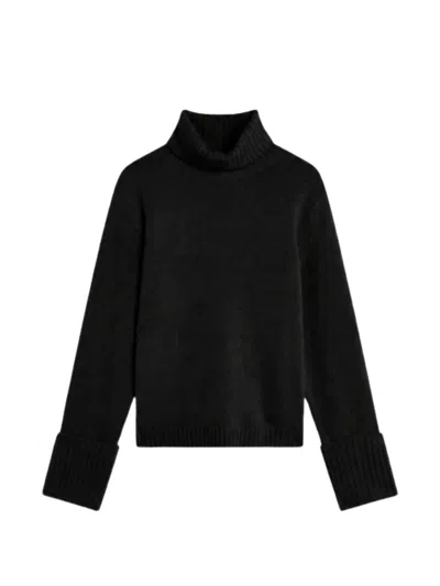 Semicouture Ralphina Roll-neck Ribbed-cuff Sweater In Black