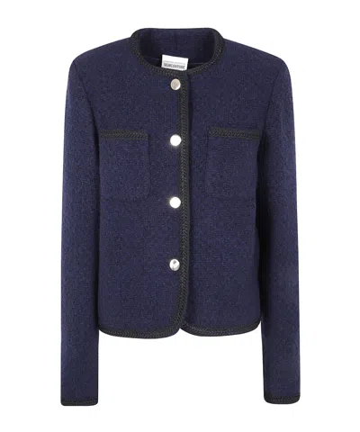 SEMICOUTURE RICARDA BRAIDED-TRIMMED WOOL JACKET