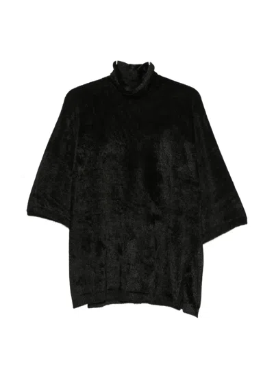 Semicouture Genesis Turtleneck Sweater Long Sleeve Relaxed In Black