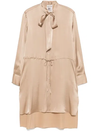 Semicouture Rossana Mini Dress In Brown