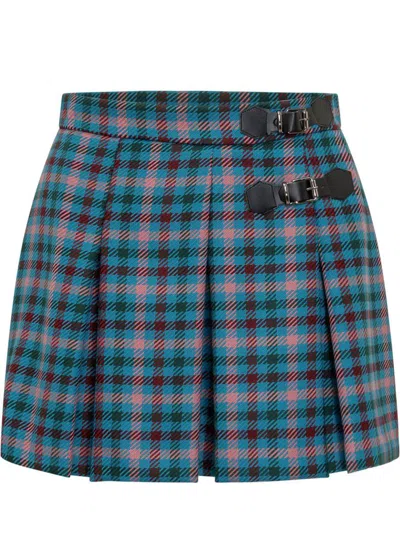 Semicouture Pleated Wrap Skirt In Multi