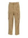 Semicouture Sand-colored Cargo Pants In Cotton Blend Woman
