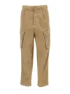Semicouture Sand-colored Cargo Pants In Cotton Blend Woman