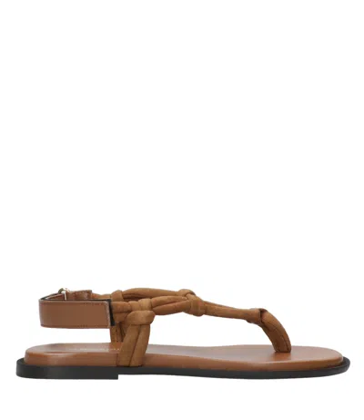 Semicouture Sandals Leather Brown