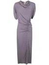 Semicouture Draped Neckline Midi Length Dress