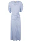 Semicouture Draped Neckline Midi Length Dress