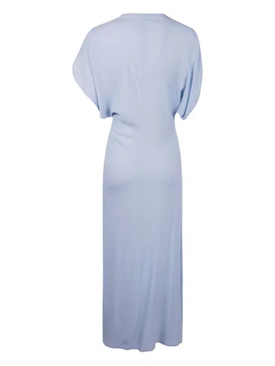 Semicouture Santiago Midi Dress In Blue