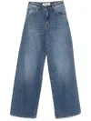 Semicouture Semi Couture High-waisted Wide-leg Blue Denim Jeans
